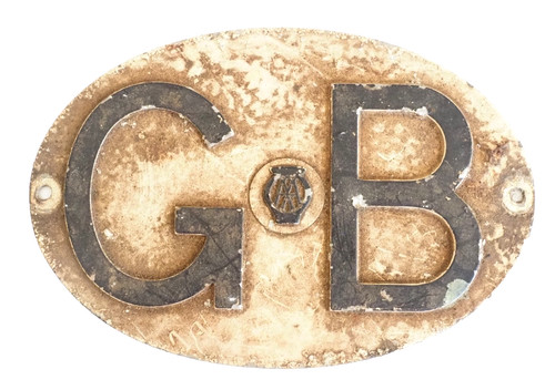 Vintage metal plate aa - metal,