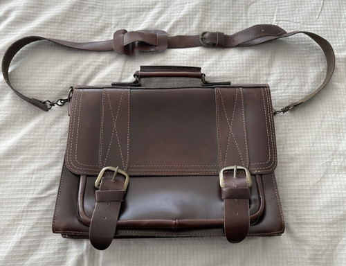 Vintage style school satchel - school,