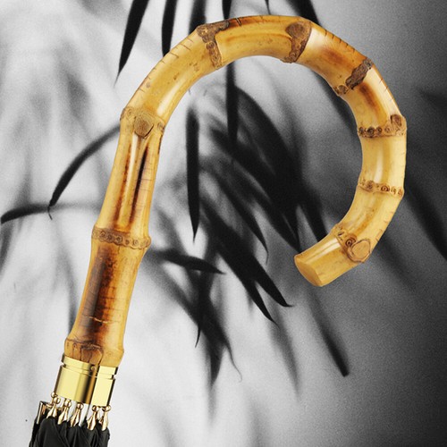 Natural bamboo curved - natural,