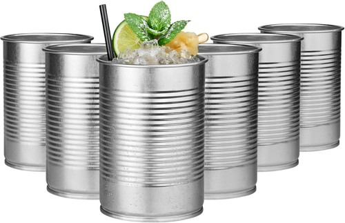 Tin can cocktail cups 425ml - tin,