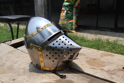 Medieval bascinet helmet - bascinet,
