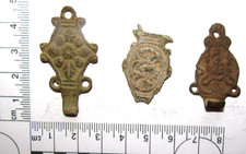 Collection of Three Tudor / Stuart Dress Hooks - Copper Alloy with detail