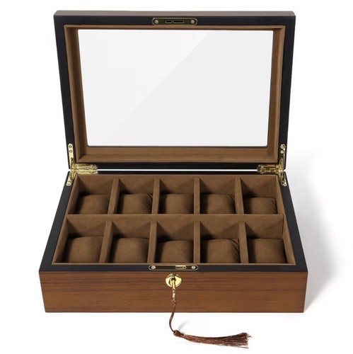 Wooden watch box display case - wooden,