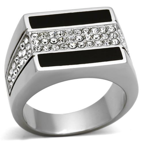 Mens onyx ring square - , black