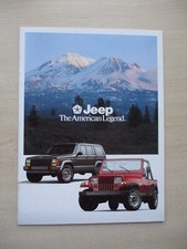 Jeep Range Sales Brochure Prospekt (1989) Wrangler, Cherokee - DUTCH TEXT