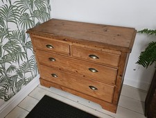 EDWARDIAN PINE CHEST OF