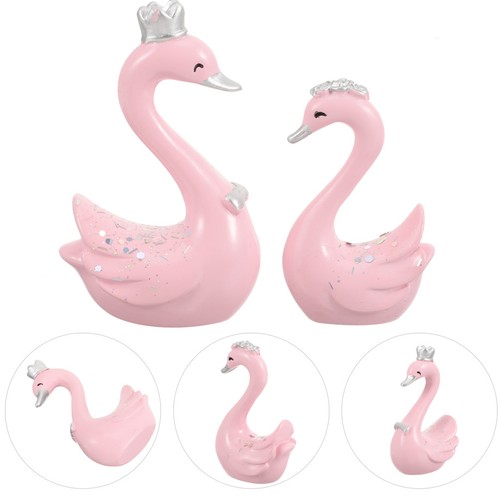 2pcs resin swan - 2pcs,