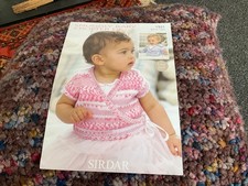 Sirdar 1931 knitting pattern baby girl’s easy knit wraparound ballet cardigan DK