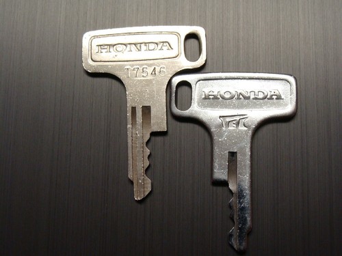 Vintage honda motorcycle - motorcycle, keys