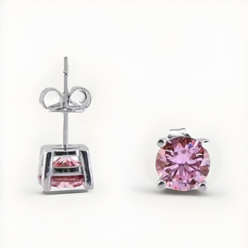 Pink diamond earrings 2 - -,