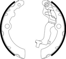 HELLA Brake Shoe Set Rear With