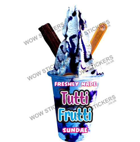 Tutti frutti ice cream sundae - tutti,