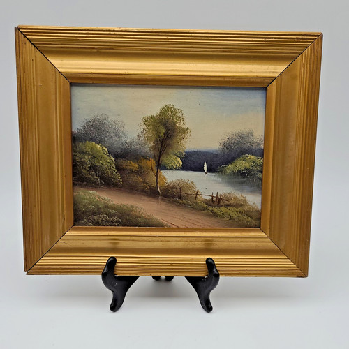 Vintage oil painting board - painting, on