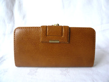 Retro Debenhams Tan Vinyl Purse/Wallet British Made NEW