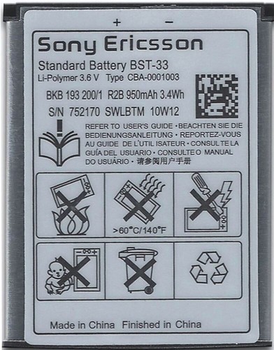 Genuine sony ericsson bst - ericsson, bst-33