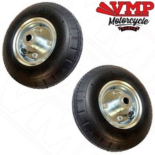 2 x 9" TUBED SACK TRUCK TROLLEY WHEEL BARROW TYRE TYRES WHEELS 2.80/2.50 X 4.0
