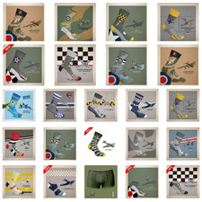Heel Tread World War War Birds Planes Inspired Themed Socks & Spitfire Boxers