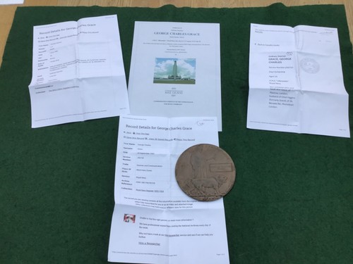 Vintage ww1 bronze - death, penny