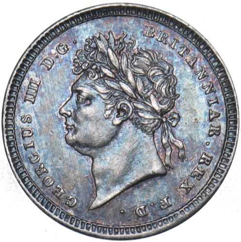 1822 maundy twopence george - twopence,