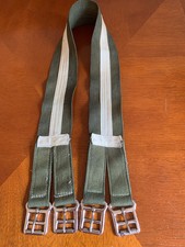 HORSE GIRTH GREEN AND CREAM LENGTH 39INS LONG not including buckles