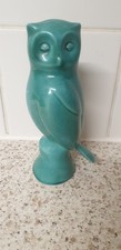 Teal Owl Ornament Resin Animal Figurine