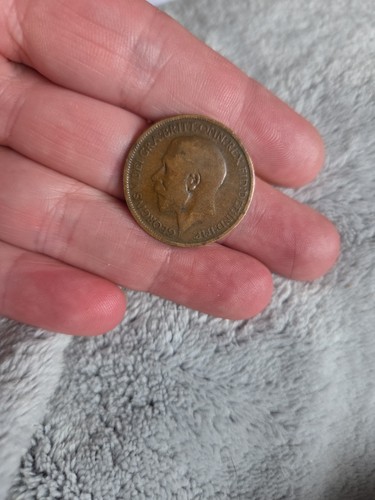 George 1921 half penny coin - 1921,