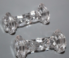 PAIR GLASS DUMBELL SHAPED
