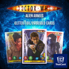 Dr Doctor Who Panini Alien Armies Glitter / Super / Emboss Foil Cards - Pick! 
