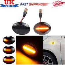2Pcs/Set Smoked Black LED Side
