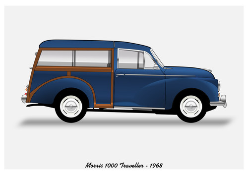 Poster morris traveller - traveller,
