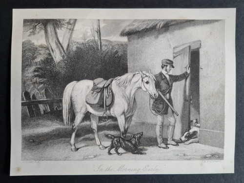 Antique 1856 print hunting - 1856,