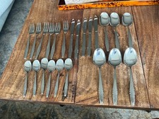 VINTAGE ASHBERRY GRASMERE CUTLERY 23 PIECES STAINLESS STEEL SET