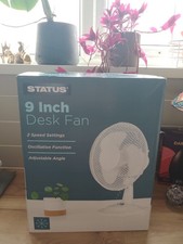 Status 9" Desk Fan Boxed Brand