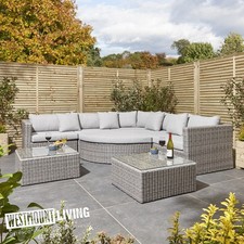 Rattan Garden Corner Sofa Set