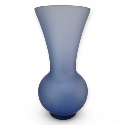 Vintage glass vase blue - vase,
