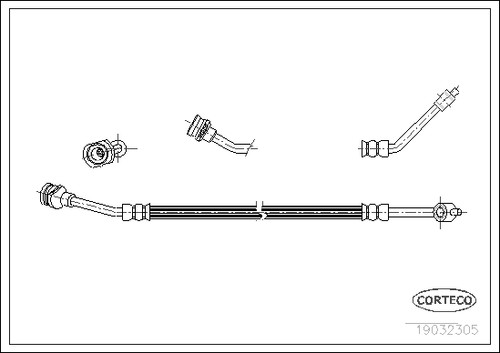 Brake hose for - brake, nissan