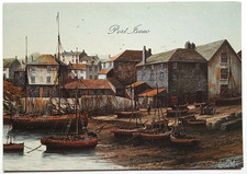 Kevin Platt Port Isaac Cornwall Art Postcard - unused