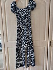black and white 12/13 years Daisy flower trouser suit
