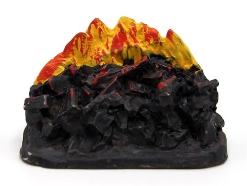 Dolls house flame coal - house,