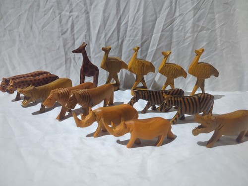 Vintage wooden animals zoo - vintage,