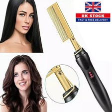 Hair Hot Comb Straightener Professional Press Comb Electric Hot Comb  Portable