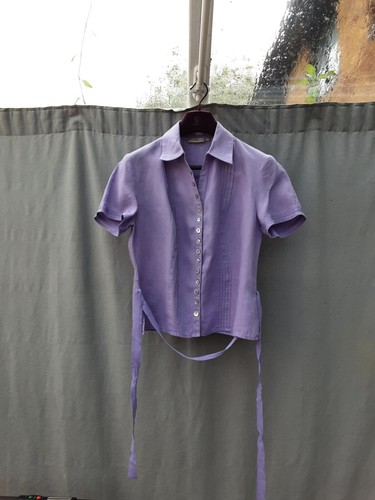 Country casuals purple linen - purple,