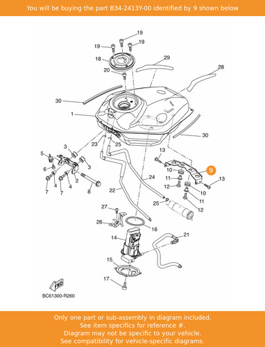 Yamaha bracket tank - tank, fitting