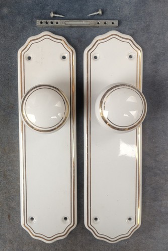 Pair used ceramic door - of,