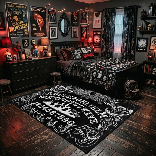 Gothic ouija board rug - board, occult