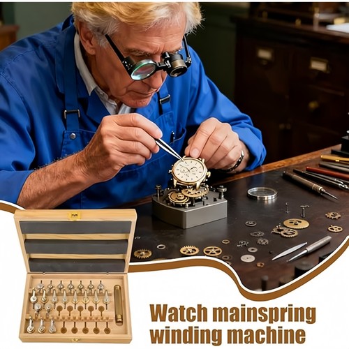 Watch mainspring winder set - winder,