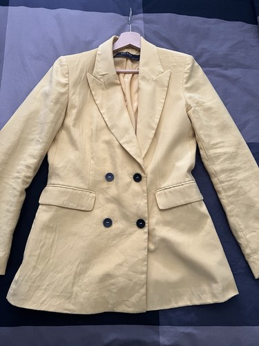 Zara women yellow blazer - zara,