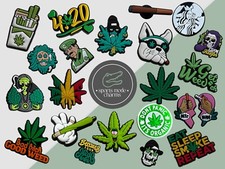 Weed - Charms for Shoes Clogs Sandals - Smoke Blunt Spliff Joint Rasta Hash