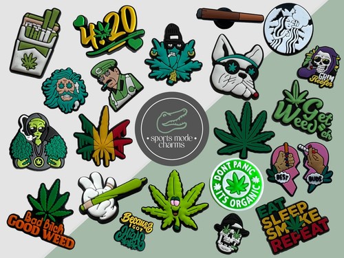 Weed charms for shoes clogs - weed,