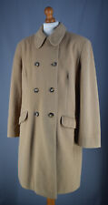 Ladies Wool & Cashmere Camel Coloured Coat Size UK 14